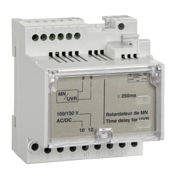 Non - adjustable time delay relay for voltage release MN - 200/250 V AC/DC 33685